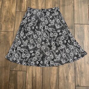 George Black and White A-Line Skirt